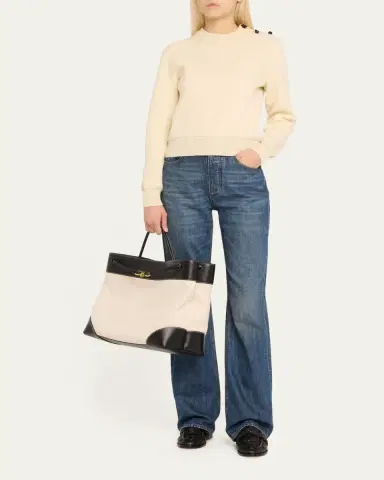 Bottega Veneta Andiamo Large Canvas Tote Bag | Thumbnail 5 Bottega Veneta Andiamo Large Canvas Tote Bag | Thumbnail 5