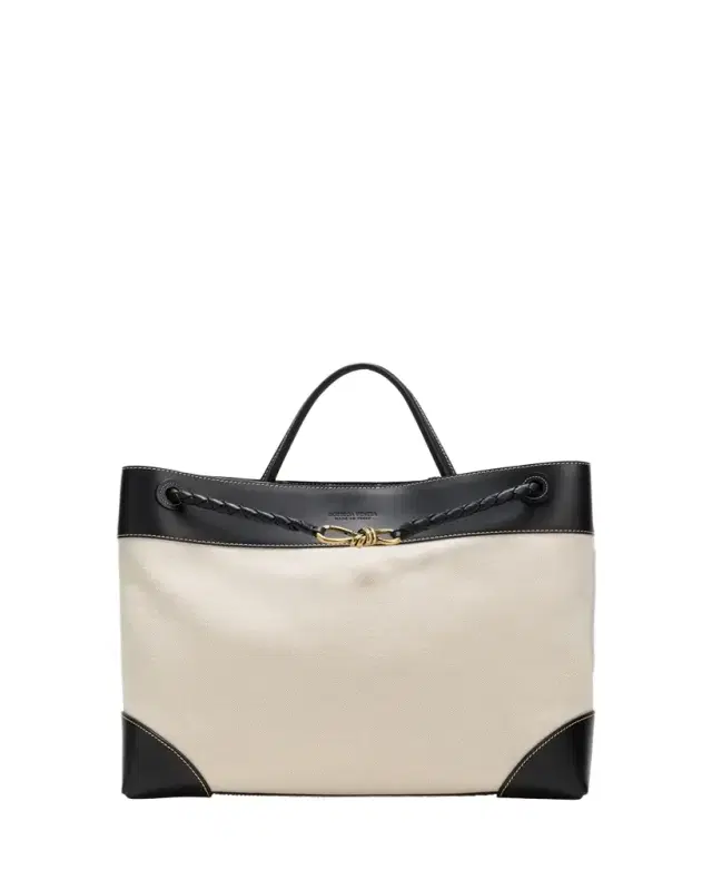 Bottega Veneta Andiamo Large Canvas Tote Bag