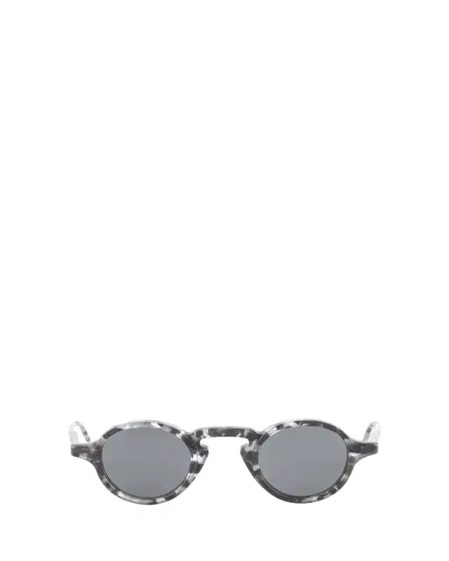 Men's Keyhole-Bridge Acetate Round Sunglasses