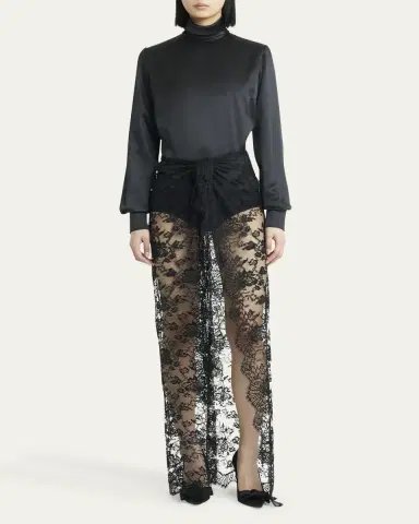 Dolce & Gabbana Chantilly Lace Scallop Maxi Skirt | Thumbnail 2 Dolce & Gabbana Chantilly Lace Scallop Maxi Skirt | Thumbnail 2
