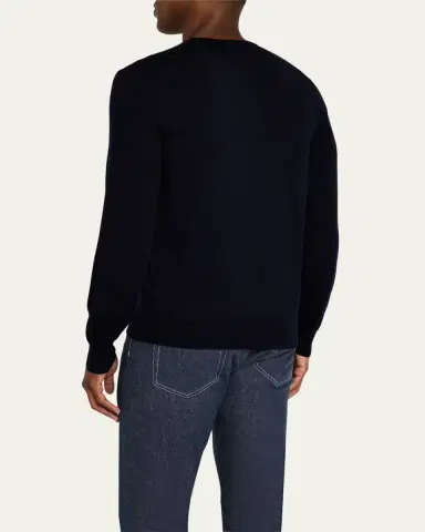 Loro Piana Men's Wool Knit Crewneck Sweater | Thumbnail 7
