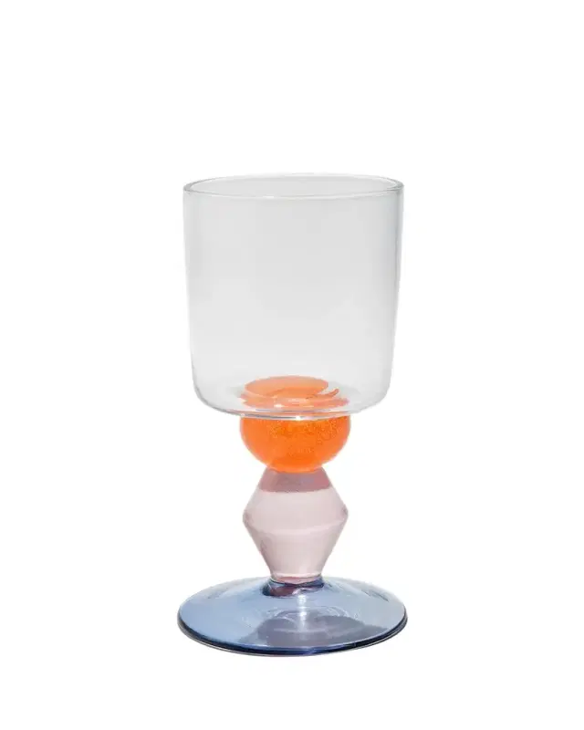 Hand-Blown Miami Wine Glass