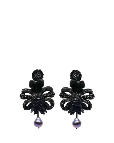 Ranjana Khan Beaded Bow Clip-On Earrings | Thumbnail 1