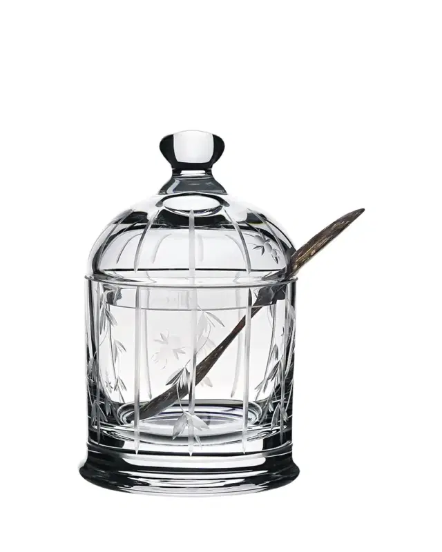 William Yeoward Crystal Abby Honey Jar with Spoon, 8 oz.
