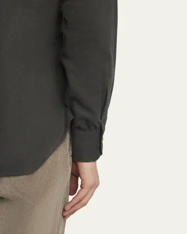Kiton Men's Twill Flannel Sport Shirt | Thumbnail 5 Kiton Men's Twill Flannel Sport Shirt | Thumbnail 5