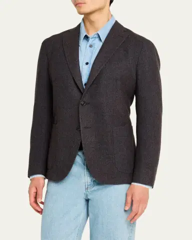 Boglioli Men's Melange Wool Sport Coat | Thumbnail 4 Boglioli Men's Melange Wool Sport Coat | Thumbnail 4