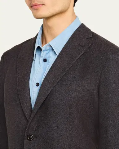 Boglioli Men's Melange Wool Sport Coat | Thumbnail 5 Boglioli Men's Melange Wool Sport Coat | Thumbnail 5