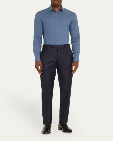 Giorgio Armani Men's Tonal Chevron Sport Shirt | Thumbnail 2 Giorgio Armani Men's Tonal Chevron Sport Shirt | Thumbnail 2