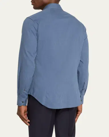 Giorgio Armani Men's Tonal Chevron Sport Shirt | Thumbnail 3 Giorgio Armani Men's Tonal Chevron Sport Shirt | Thumbnail 3