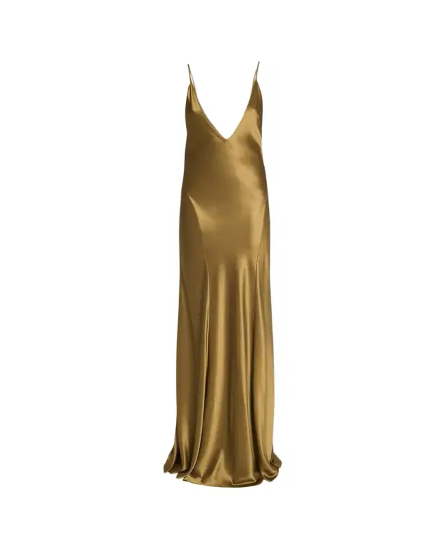 Satin Drop Waist Gown
