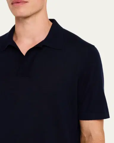 Gabriela Hearst Men's Stendhal Cashmere Knit Polo Shirt | Thumbnail 5 Gabriela Hearst Men's Stendhal Cashmere Knit Polo Shirt | Thumbnail 5