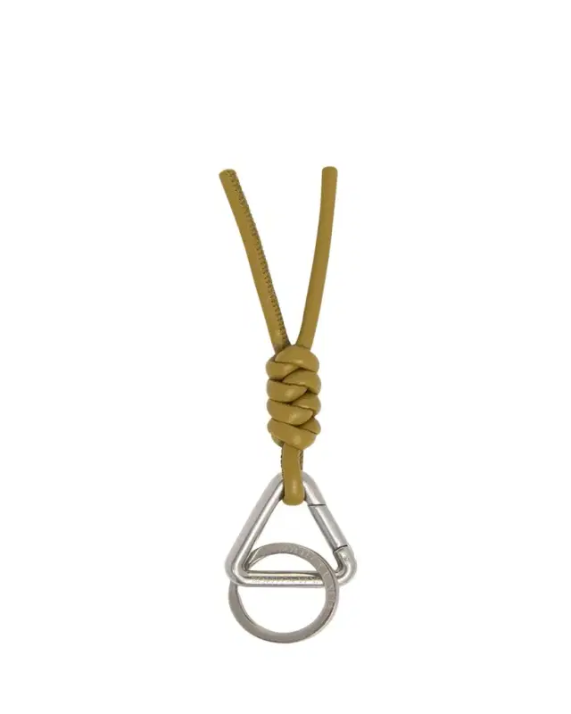 Men's Triangle Knot Key Ring in Napa Leather