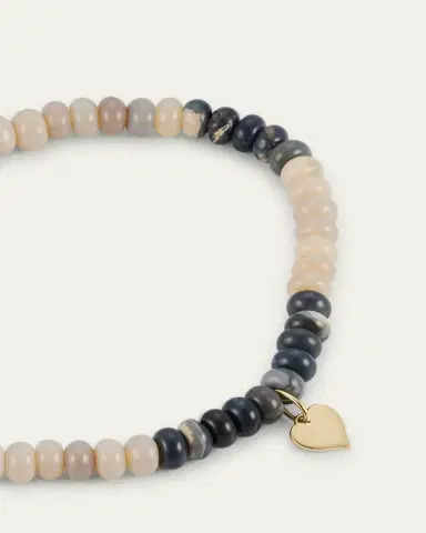 Sydney Evan Opal and 14K Gold Tiny Pure Heart Charm Bracelet | Thumbnail 3 Sydney Evan Opal and 14K Gold Tiny Pure Heart Charm Bracelet | Thumbnail 3