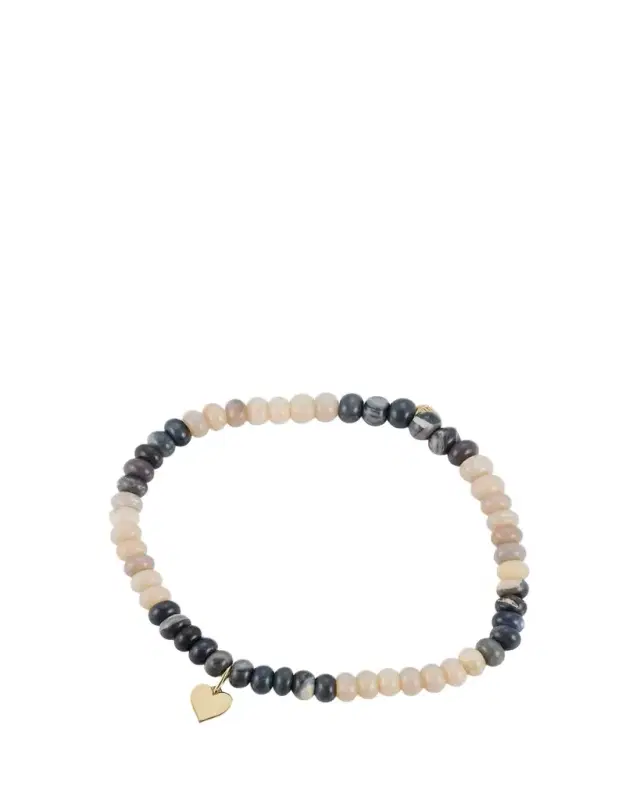 Sydney Evan Opal and 14K Gold Tiny Pure Heart Charm Bracelet