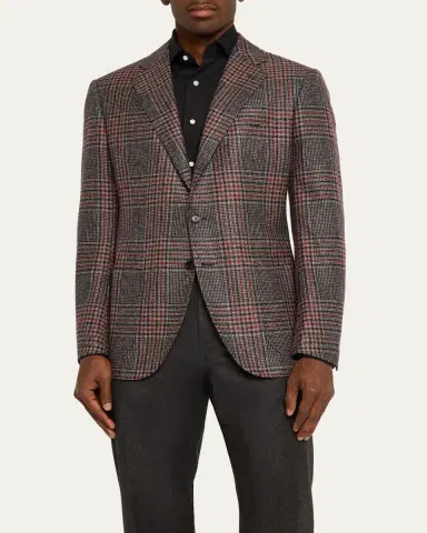 Cesare Attolini Men's Melange Cashmere Twill Sport Coat | Thumbnail 4 Cesare Attolini Men's Melange Cashmere Twill Sport Coat | Thumbnail 4