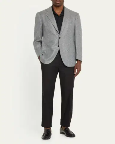 Cesare Attolini Men's Melange Cashmere Twill Sport Coat | Thumbnail 6 Cesare Attolini Men's Melange Cashmere Twill Sport Coat | Thumbnail 6