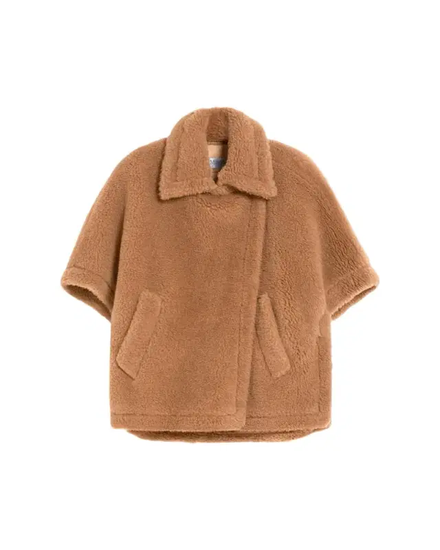 Tebe Camel Wool Teddy Cape