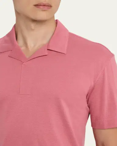 ZEGNA Men's Cotton and Silk Polo Shirt | Thumbnail 5