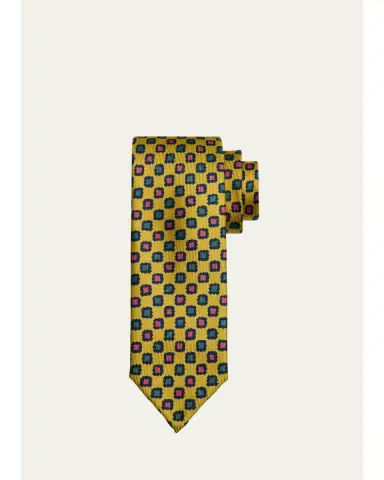 Petronius 1926 Men's Limited Edition Geometric Silk Tie | Thumbnail 1