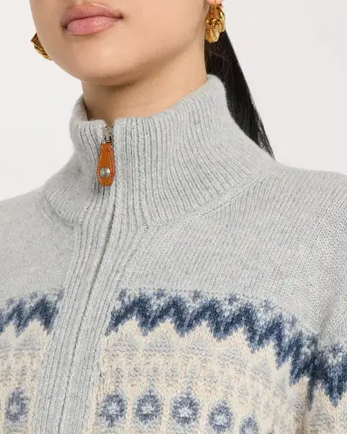 Loro Piana Alpe Pile Cashmere GG 5 Bomber Sweater | Thumbnail 4
