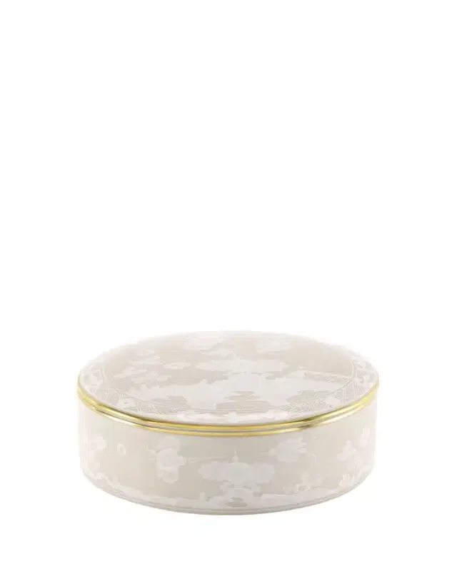 Ginori 1735 Oriente Italiano Meringa Trinket Box with Cover