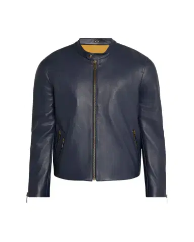 SAVAS Men's Crest Cafe Leather Racer Jacket | Thumbnail 1