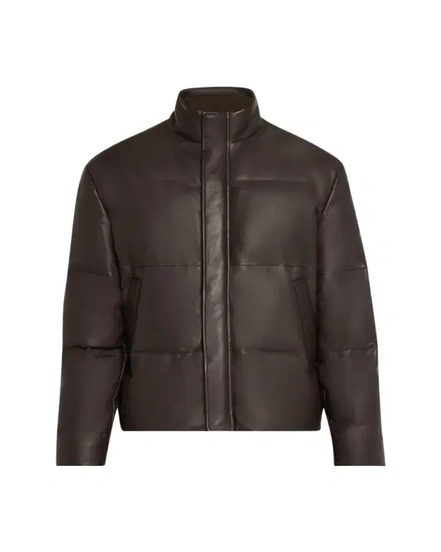 Men's Quilted Down Napa Leather Blouson