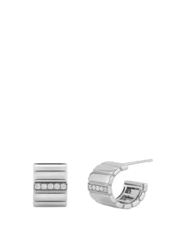EF Collection 14K Gold Kaia Diamond Huggie Earrings, 13mm x 9mm | Thumbnail 1