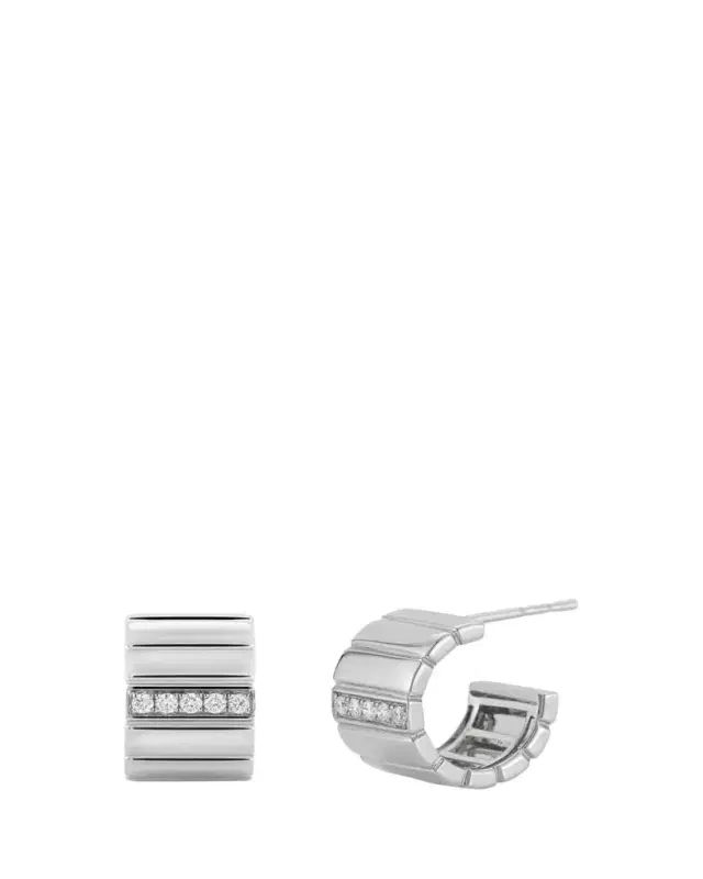 14K Gold Kaia Diamond Huggie Earrings, 13mm x 9mm