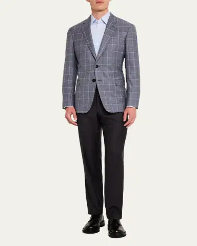 Giorgio Armani Men's Windowpane Sport Coat | Thumbnail 2 Giorgio Armani Men's Windowpane Sport Coat | Thumbnail 2