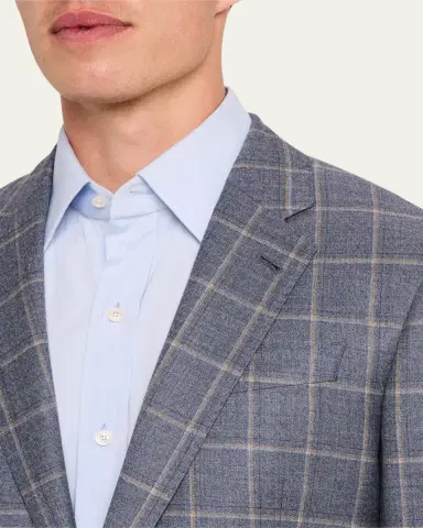 Giorgio Armani Men's Windowpane Sport Coat | Thumbnail 5 Giorgio Armani Men's Windowpane Sport Coat | Thumbnail 5