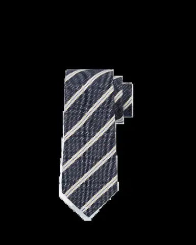 Zegna Men's Wool Jacquard Stripe Tie | Thumbnail 2