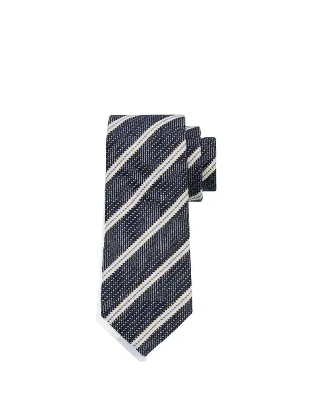 ZEGNA Men's Wool Jacquard Stripe Tie