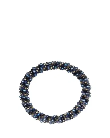Meredith Frederick 14K Yellow Gold, Iolite, Garnet, and Freshwater Pearl Bead Bracelet | Thumbnail 1