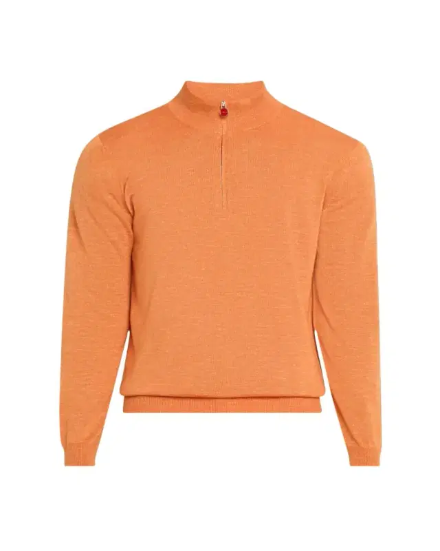Men's Cashmere and Linen Half-Zip Sweater