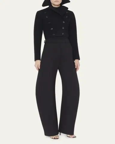 Alaïa Rounded Leg Wool Trousers | Thumbnail 2