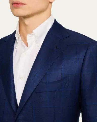 Cesare Attolini Men's Windowpane Sport Coat | Thumbnail 5 Cesare Attolini Men's Windowpane Sport Coat | Thumbnail 5