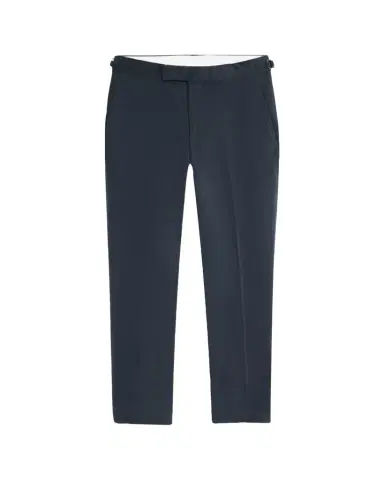 Anderson & Sheppard Men's Cotton Flat-Front Trousers | Thumbnail 1