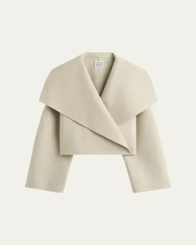 TOTEME Cropped Signature Double Wool Jacket | Thumbnail 2 TOTEME Cropped Signature Double Wool Jacket | Thumbnail 2