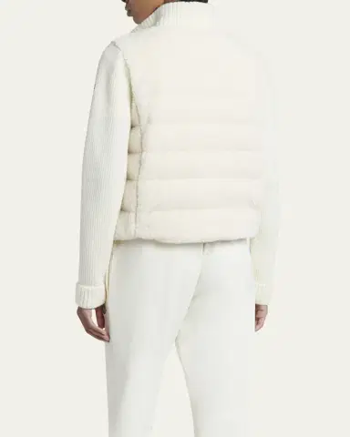 Moncler Quilted Combo Zip-Front Cardigan | Thumbnail 3 Moncler Quilted Combo Zip-Front Cardigan | Thumbnail 3