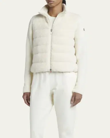 Moncler Quilted Combo Zip-Front Cardigan | Thumbnail 4 Moncler Quilted Combo Zip-Front Cardigan | Thumbnail 4