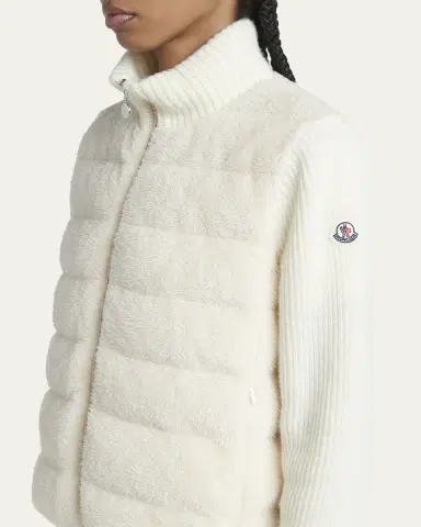 Moncler Quilted Combo Zip-Front Cardigan | Thumbnail 5 Moncler Quilted Combo Zip-Front Cardigan | Thumbnail 5