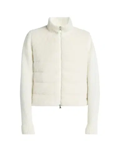 Moncler Quilted Combo Zip-Front Cardigan | Thumbnail 1 Moncler Quilted Combo Zip-Front Cardigan | Thumbnail 1