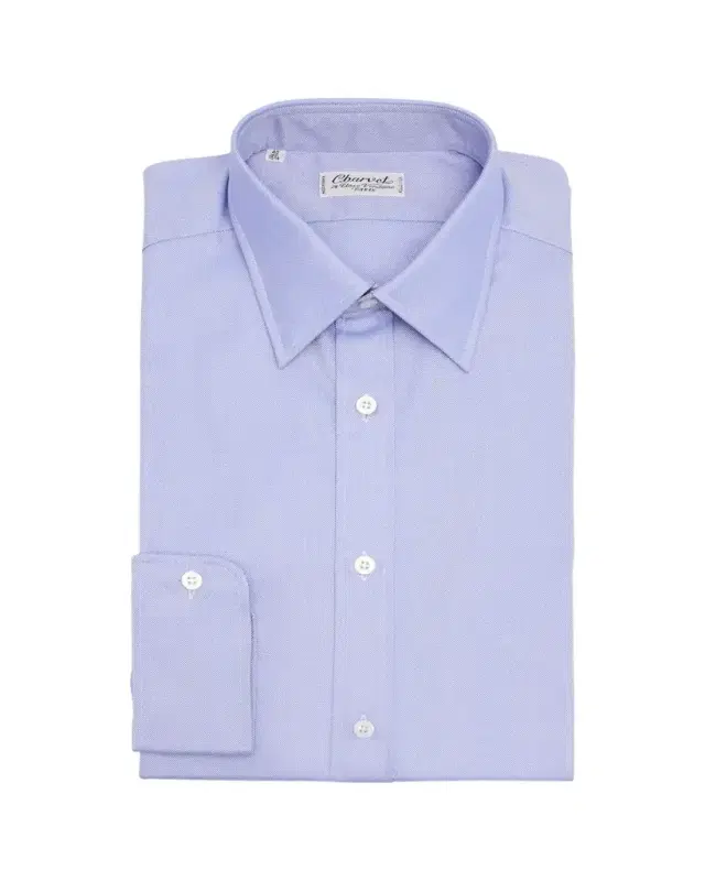 Men's Point-Collar Oxford Cotton Dress Shirt