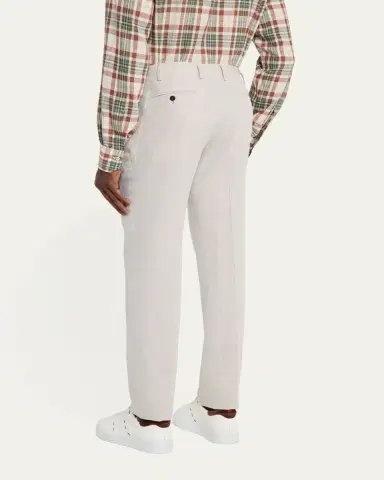 Kiton Men's Twill Flat-Front Pants | Thumbnail 3
