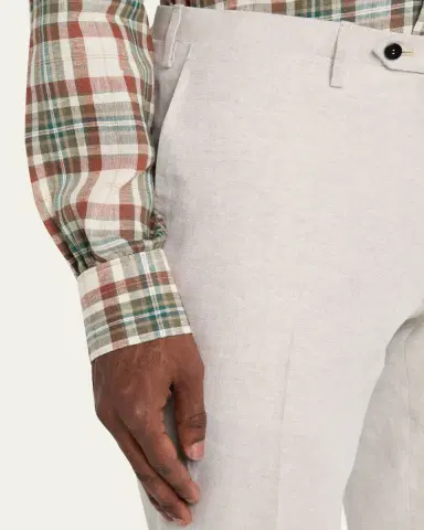 Kiton Men's Twill Flat-Front Pants | Thumbnail 5