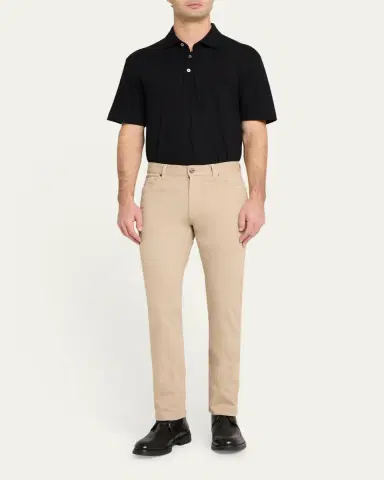 Zegna Men's Stretch Gabardine Slim Five-Pocket Pants | Thumbnail 2 Zegna Men's Stretch Gabardine Slim Five-Pocket Pants | Thumbnail 2