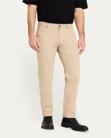 Zegna Men's Stretch Gabardine Slim Five-Pocket Pants | Thumbnail 4 Zegna Men's Stretch Gabardine Slim Five-Pocket Pants | Thumbnail 4