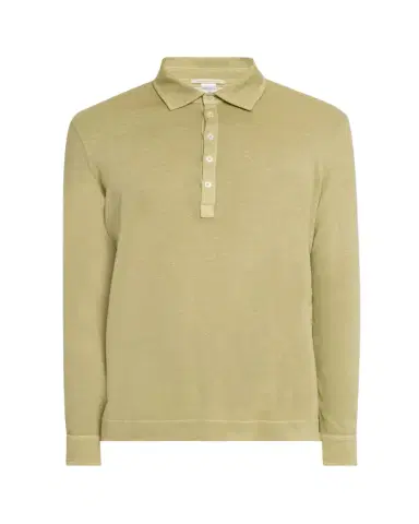 Massimo Alba Men's Raya Linen and Cotton Long-Sleeve Polo Shirt | Thumbnail 1 Massimo Alba Men's Raya Linen and Cotton Long-Sleeve Polo Shirt | Thumbnail 1