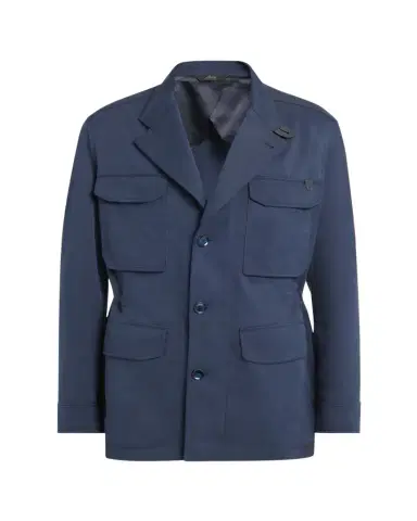 Brioni Men's Washed Silk Safari Jacket | Thumbnail 1